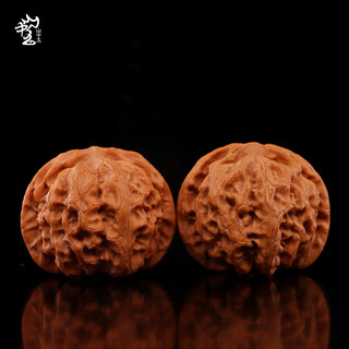 Shanzhong yuwen toy with walnuts, play with hand trays, play with antique lion head handles, mid-autumn festival gift for men, 38-39mm apple orchard