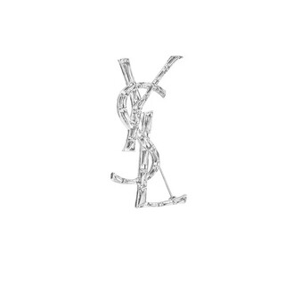 Suitable for medium-sized letter brooch, high-end women's high-end design niche pin, poplar forest logo suit, silver (7*3.5cm)