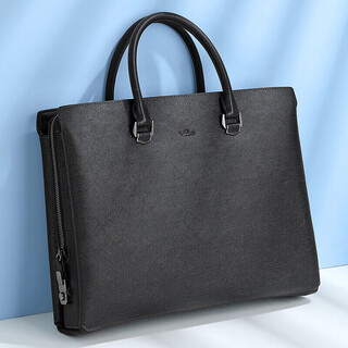 Goldlion briefcase business handbag cowhide men's bag computer bag large capacity business bag new year gift giving