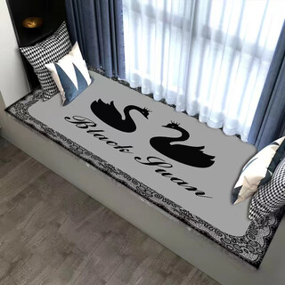 Flangemu bay window mat for all seasons, bedroom balcony mat, window sill mat, bedroom decoration i l swan, please contact customer service for custom sizes