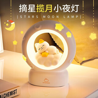 Jin jin is equal to 0.5 kg mupaipai night light cute friend gift baby bedroom bedside atmosphere light girl birthday children induction sleep light night light reaching for the stars and the moon cute cat