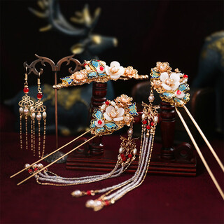 Ancient style hanfu headdress, tassel hairpin, full set of hairpins, hairpins, super fairy costume accessories, hairpins and crowns, qingzhi