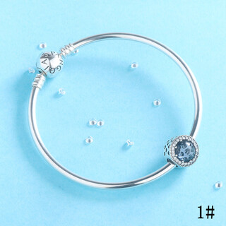 Peyou pan's style bracelet sterling silver bracelet niche light luxury passepartout beaded plain ring silver bracelet wearable bead bracelet for women 1# ocean heart 16cm bracelet collection store