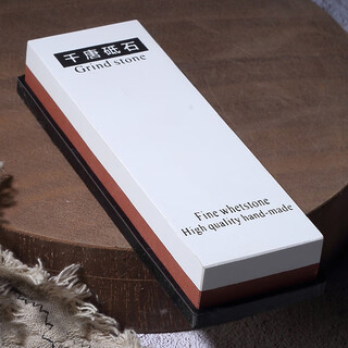 Qiantang whetstone, thick and thin, double-sided white corundum whetstone, household kitchen knife, woodworking planer, precision grinding oilstone, fast sharpening, 400/1000 mesh (commonly used)