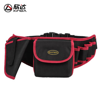 Sailoto multifunctional tool belt bag oxford cloth thickened tool bag small hanging bag electrician tool storage belt men's black belt men's black