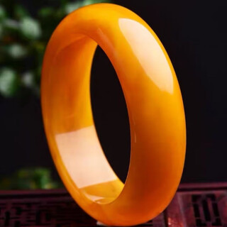 Dl 1998 chicken fat yellow beeswax bracelet natural old authentic amber natural raw ore real product super beautiful 56 circles