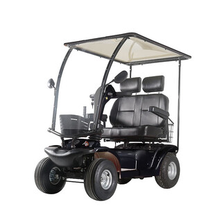 Wisking 4031b elderly walking electric vehicle four-wheeled double with a shed for the disabled intelligent pick-up and drop-off of children and the elderly electric vehicle black model + 1400w brushed motor + 100a battery