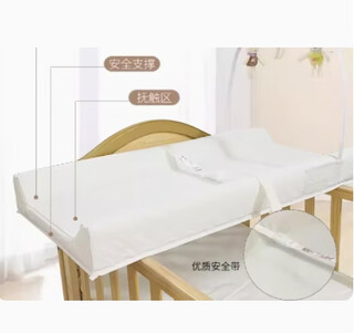 Chuangjingyixuan diaper table, baby care table, bath table, nursing table, baby changing pad, baby touching massage pad, white single diaper pad can be suspended 80x40cm