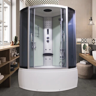 Wulang machinery (can be installed on the door) shower room bathing room with bathtub bathroom sauna room integrated bathtub 135*135*220cm white with steam