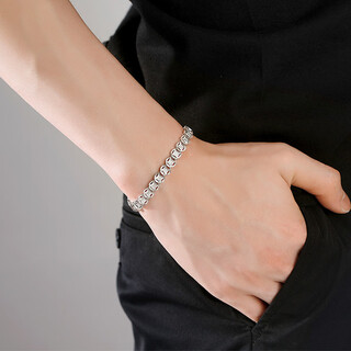 Ttmixpt950 platinum light luxury copper coin bracelet men's domineering platinum boss bracelet for your boyfriend 12.89g 20cm thick 4.4mm