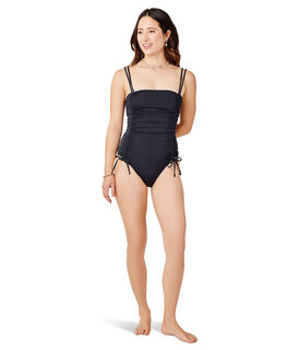 Carve designs women's one-piece swimsuit skinny 82% recycled polyester high support black large