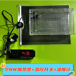 Ywzr trendy care appliance pet temperature control heating pad reptile reptile breeding box gecko lizard snake horned frog box hamster heating and insulation equipment precise temperature control 28w/28*28cm+insulation film+temperature control on