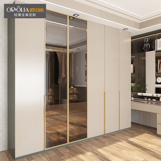 Oppolia customized wardrobe integrated wardrobe whole house customized bedroom simple cloakroom flat door multifunctional storage wardrobe annecy series (prepayment)