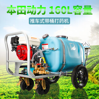 Chariot de désinfection de jardin pulvérisateur à essence honda pulvérisateur agricole à haute pression nouveau diesel intégré pulvérisateur de pesticides pour arbres fruitiers moteur à essence zongshen 300l + tuyau de 30 mètres