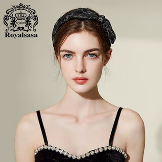 Royal sasa royal sasa jewelry korean hairpins mesh polka dot hair hoop cute bow pressure headband hair accessories for women black ga