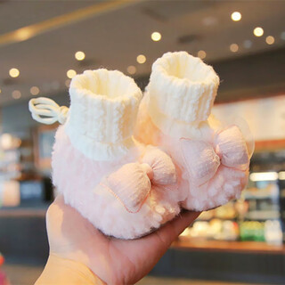 Miduer baby foot protection shoes, winter toddler shoes, infant cotton shoes, non-falling velvet thickened warm shoes, princess shoes, autumn and winter pink (rumeng plus velvet foot protection) 11 s, inner length 10.5cm, recommended for 0-6 months