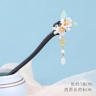 Wanbaozi classical hairpin, antique sandalwood hairpin, rocking wooden hairpin, high-end new chinese tassel hairpin, wooden hairpin, ximeng