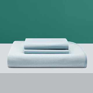 Dapu inside and outside old coarse cloth mat three-piece set a-class pure cotton air-conditioned mat soft cotton mat washable mat folding thickened sheets haiyue blue 1.2m bed two-piece set/mat 150*230cm