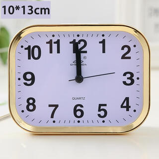Alarm clock simple home elderly large character clock student desktop table clock bedside living room bedroom alarm clock a225 rectangular white (10*13cm