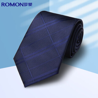 Luo meng tie men's business formal wear handmade 8cm work wedding bow tie gift box navy blue 145*8cm