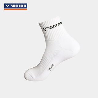 威克多VICTOR威克多羽毛球袜男女吸汗防臭透气专业运动毛巾跑步袜SK9105 【男】SK9105/A(25CM-28CM) 一双装