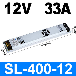 Led strip switching power supply 24v300w low voltage light strip 220 turn dc 12v advertising light box transformer engineering model sl-400-12 (12v33a)sf
