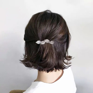 Capuchin monkey temperament hairpin, hairpin at the top of the back of the head, elegant lady headdress, half-tied one-word hairpin, korean style hair accessory