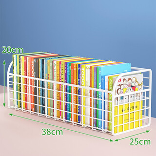 Lin's boy bookshelf book storage rack desktop picture book rack desktop storage box baby book book box small bookcase white large size