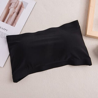 Pinshiren strapless anti-exposure chest-wrapped chest gathers beautiful back tube top underwear for female students korean version invisible bra without steel rims summer black one shoulder one size fits all 85-140jin jin is equal to 0.5 kg