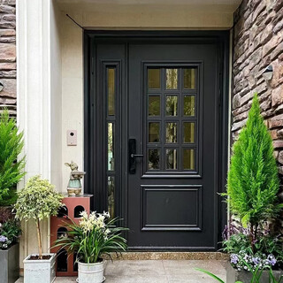 JRB家瑞堡防盗子母门通风大门农村小区别墅指纹锁门子母门不锈钢入户大门 子母门款式5