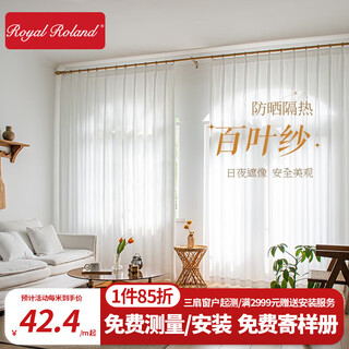 Royal roland curtains window screens venetian veils simple light transparent and impenetrable customized bedroom privacy sunscreen insulating veil mirror veil mirror veil - encrypted venetian veil 1 meter fabric consult customer service size customization