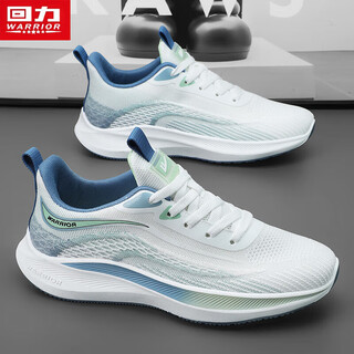 Warrior shoes men's comfortable lightweight sports running shoes casual men's shoes g497c white/green 41