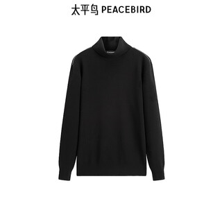 Peacebird men's winter black turtleneck sweater b1ege4602 black 1 l