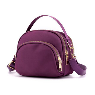 Kangaroo (kangaroo) 2023 new casual nylon cloth bag women's shoulder crossbody bag simple coin mobile phone bag lightweight portable small bag purple