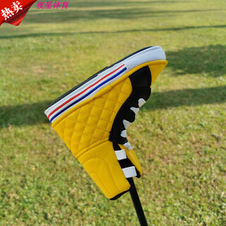 24 types of golf club covers for irons, straight shoe putter covers, semi-circle head cap covers, one-line putter covers, yellow canvas shoes