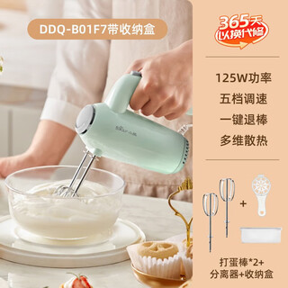 Electric egg maker, small cream stirrer, egg mixer, handheld cake maker (grass green with storage box)