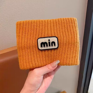 Rongxia children's hairband with wide edge knitted sports internet celebrity same style girl little girl warm forehead windproof headband headband orange min