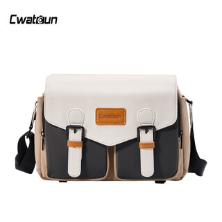 Cwatcun shoulder camera bag japanese portable casual mirrorless slr cardon professional crossbody suitable for fuji canon sony nikon camera bag