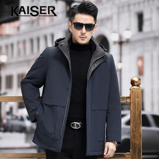 Caesar imported whole mink mink fur integrated inner lining to overcome men's mid-length hooded real fur coat jacket winter sable and mink inner lining xl
