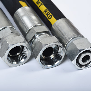 Customized hydraulic assembly hose steel wire customized oil pipe rubber high temperature resistant rubber suitable for high pressure m27*1.5 (dn16*1 meter double layer steel wire