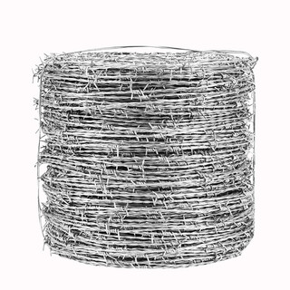 Yuanxing fence anti-theft and anti-climbing barbed wire fence hot-dip galvanized barbed wire barbed wire orchard road safety protection fence 2.1 thick 5 meters double-stranded barbed wire