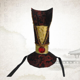 Oxygen mo costume hat, ancient crown, crown of emperor, minister, guard, master, black gauze hat, official hat, imperial crown, small crown, style 1, adult size