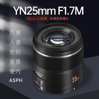 Yongnuo m43 mirrorless camera panasonic olympus large aperture automatic fixed focus lens portrait street photography