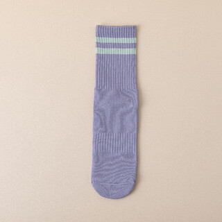 Luluuvttoh silicone non-slip yoga socks, comfortable and breathable mid-calf socks, pilates sports fitness socks, spring and summer, light purple, no specifications