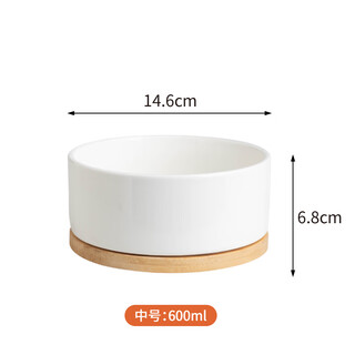 瓜洲牧恒温猫咪饮水机酸奶机冬季加热罐头喝水碗陶瓷保温喂水饮水器宠物 中号白色加热碗（插头款）