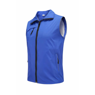 Beiluo summer vest work clothes customized outdoor errand express driving and riding reflective vest work vest with logo printed reflective double layer ns-2033 vest sapphire blue 3xl