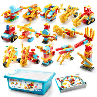 Feelo assembled building block toys children's steam boys and girls holiday birthday gift technology education 1st grade 123 particles