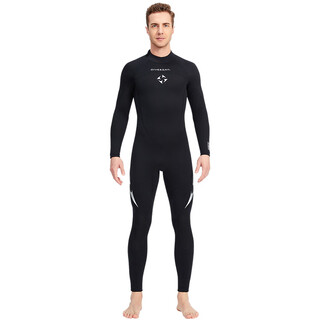 Dive&sail new 3mm diving suit women's one-piece long sleeve thickened warm couple wet suit men's snorkeling surfing jellyfish swimsuit men's black 2xl