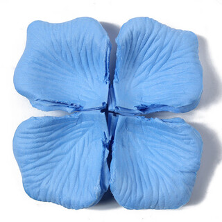 Liuying (liuying) artificial rose petals, wedding confession decoration, hand-spreading flowers, valentine's day proposal, romantic wedding room decoration supplies, light blue pack (about 100 pieces)