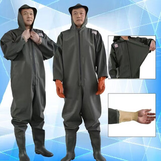 Hhongshiyu full-body waders, thickened fishing rain trousers, waterproof trousers, fishing one-piece raincoat, waders, lotus root suit, water fork trousers